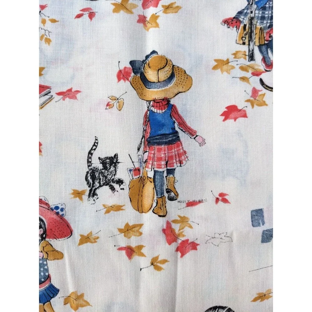 Vintage Holly Hobbie Fabric by American Greetings Cute Girls & Cats 44